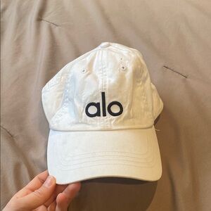 Alo White Baseball Cap